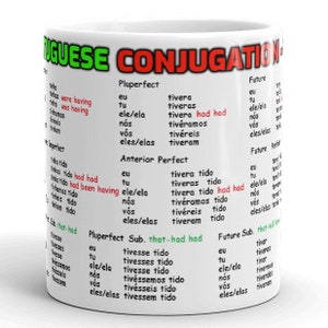 Portuguese Conjugation Ter Mug