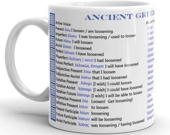 Ancient Greek Conjugations (First Person) Mug
