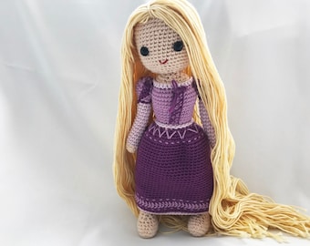 Crochet Doll; Rapunzel Princess Amigurumi doll