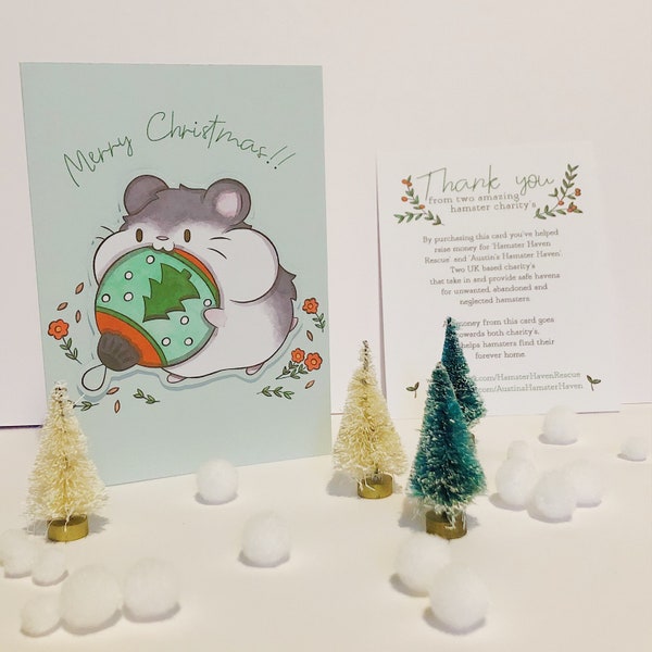 Hamster Christmas Cards 2020 Charity Hamster haven Austins hamster Haven xmas gifts hamsters cute card