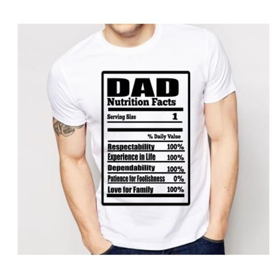 Download Dad Nutritional Facts Svg Designdadsfathersmeninstant Etsy