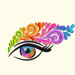 Embroidery Design Rainbow, Embroidery Designs Eye