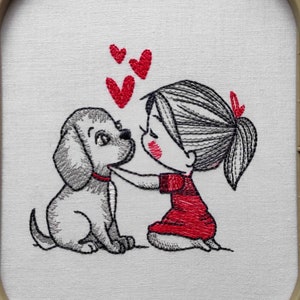 Girl Embroidery Design, Dog Embroidery Designs