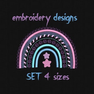 Rainbow Embroidery Design, Embroidery Designs Star