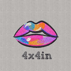 Lips embroidery design Machine Embroidery cosmetics Design Embroidery Embroidery Files Makeup Embroidery Instant Download lips on face mask