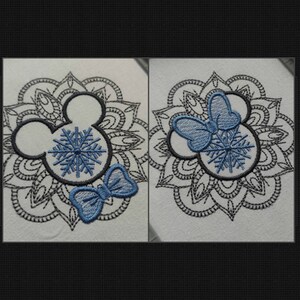 Embroidery Design Mouse, Embroidery Designs Snowflake Mickey