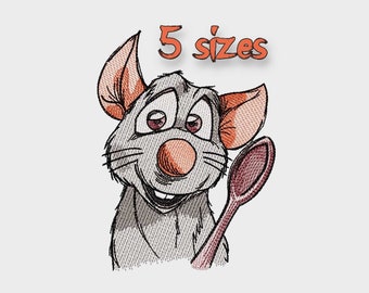 Embroidery Designs Mouse, Ratatouille Embroidery Design