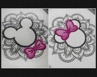 Mouse Embroidery Designs, Mandala Embroidery Design