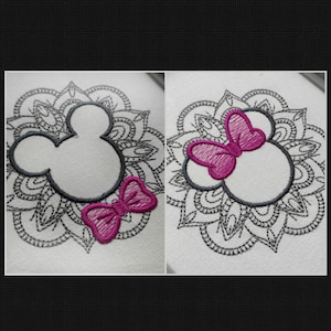 Mouse Embroidery Designs, Mandala Embroidery Design