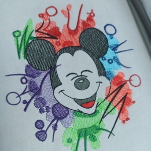 Mouse Embroidery Designs, Rainbow Embroidery Design