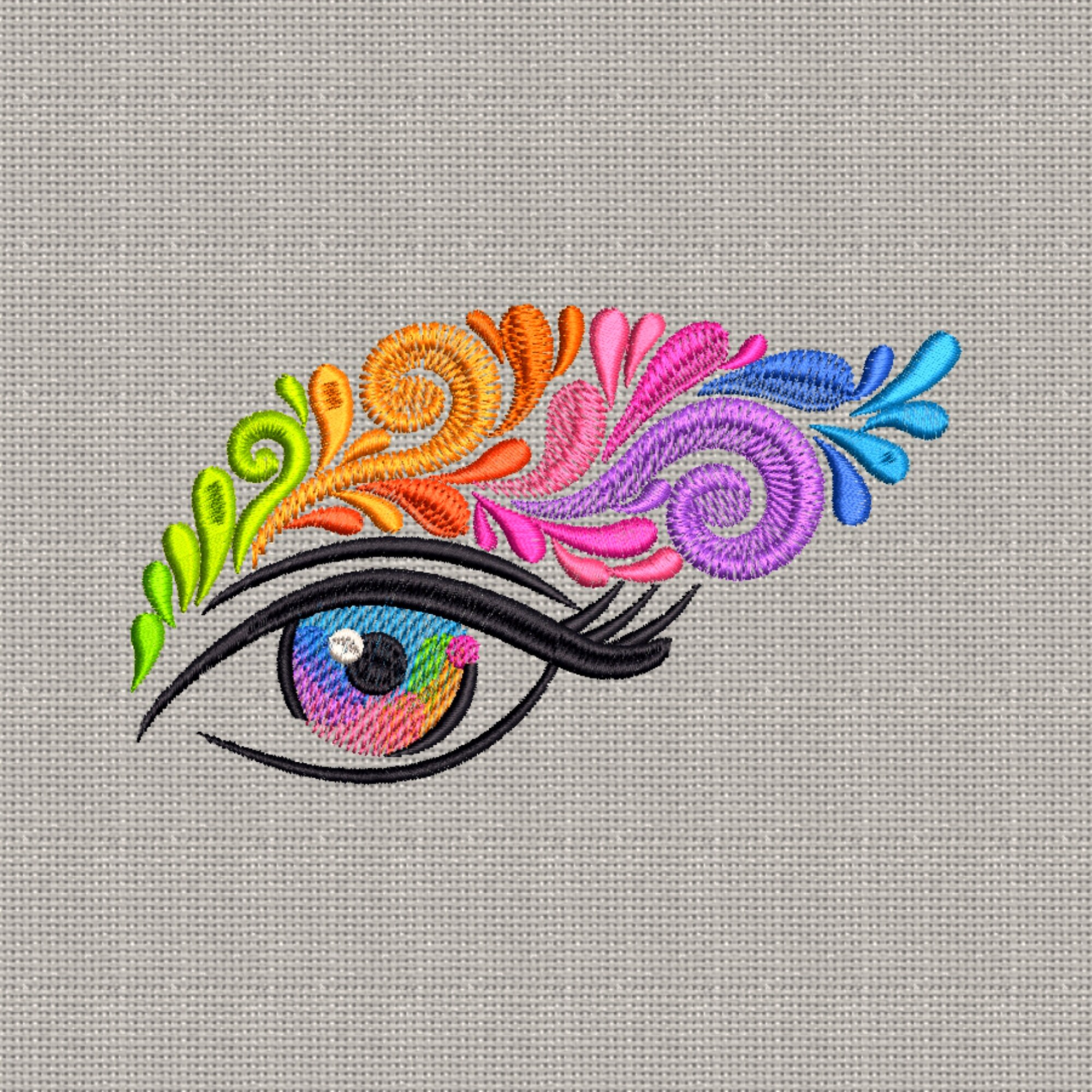 Embroidery Design Rainbow Embroidery Designs Eye Etsy