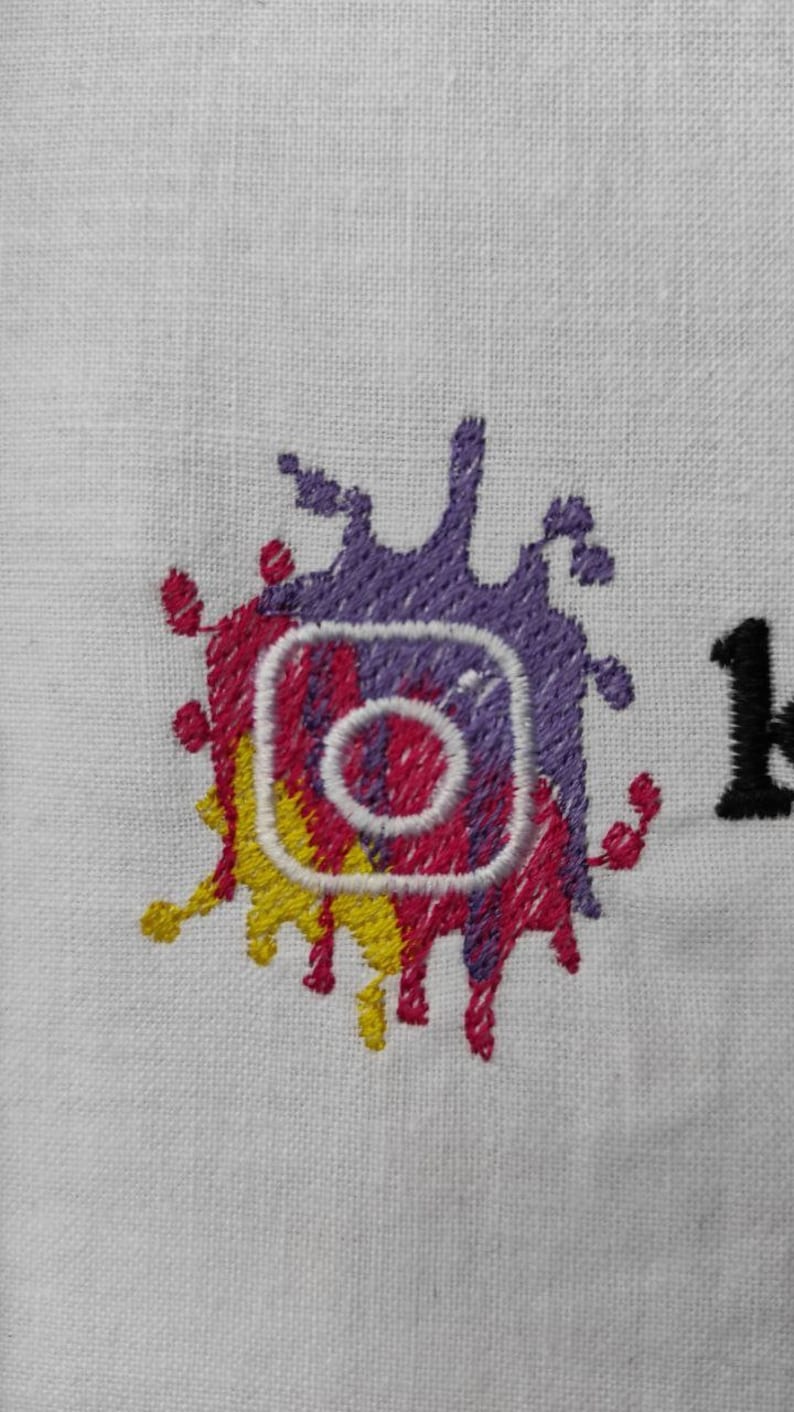 Instagram Embroidery Design Embroidery Designs Social Media Etsy