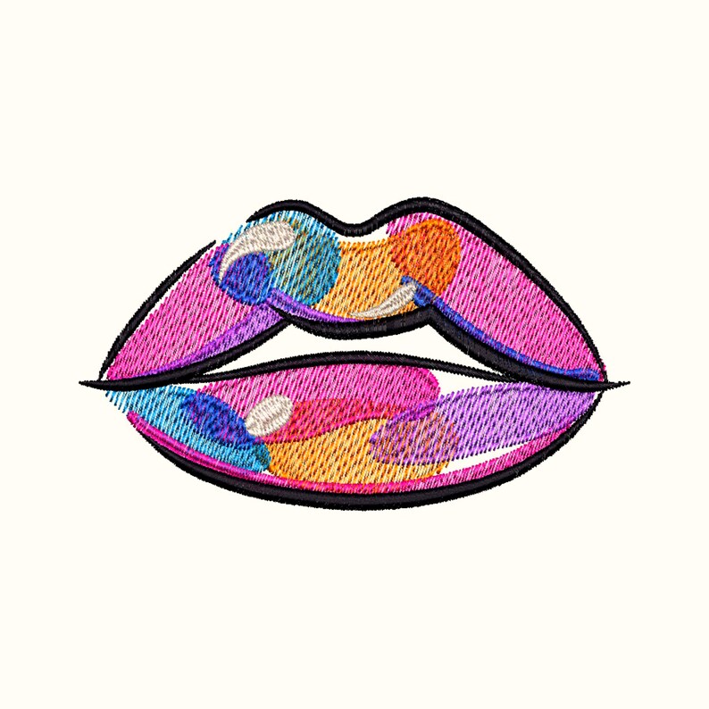 Lips embroidery design machine embroidery cosmetics design  etsy Lips embroidery design machine embroidery cosmetics design  etsy