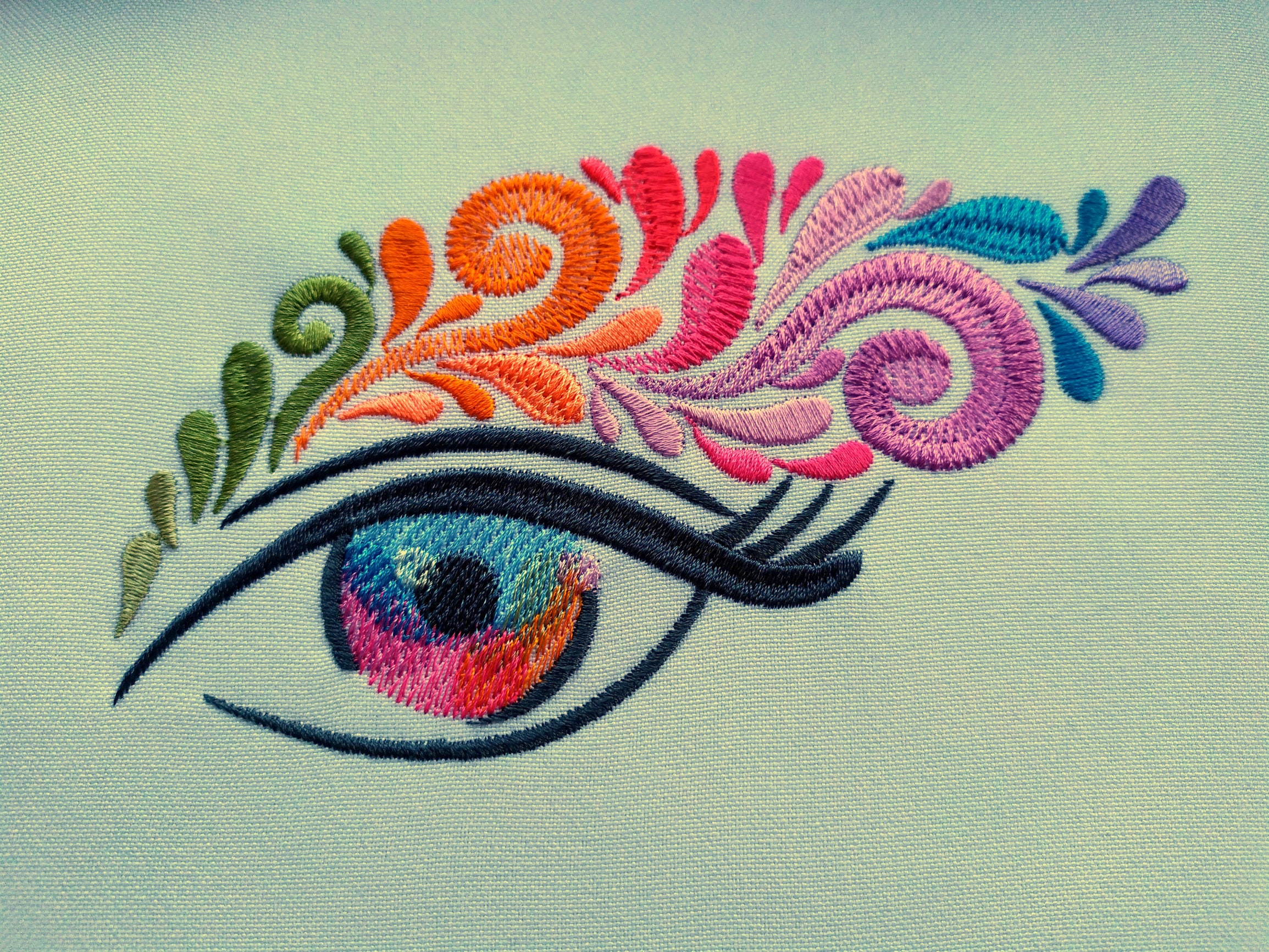 Embroidery Design Rainbow Embroidery Designs Eye Etsy