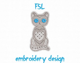 Cat Embroidery Design, FSL Embroidery Designs