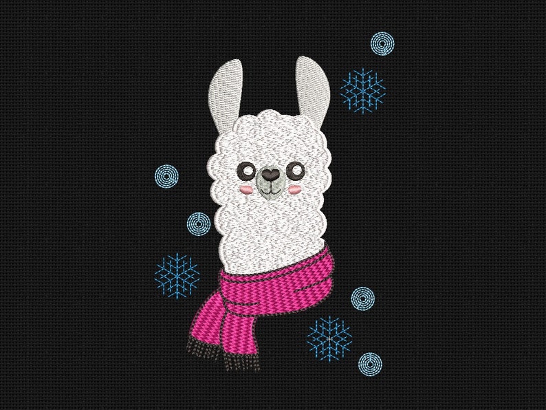Llama snowflakes machine Embroidery Design animal 3x3 Digitized pattern No Prob Llama SALE embroidery download baby Llama Face Alpaca