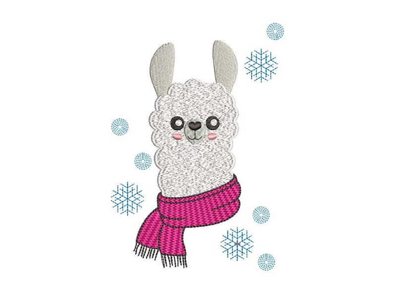 Llama snowflakes machine Embroidery Design animal 3x3 Digitized pattern No Prob Llama SALE embroidery download baby Llama Face Alpaca