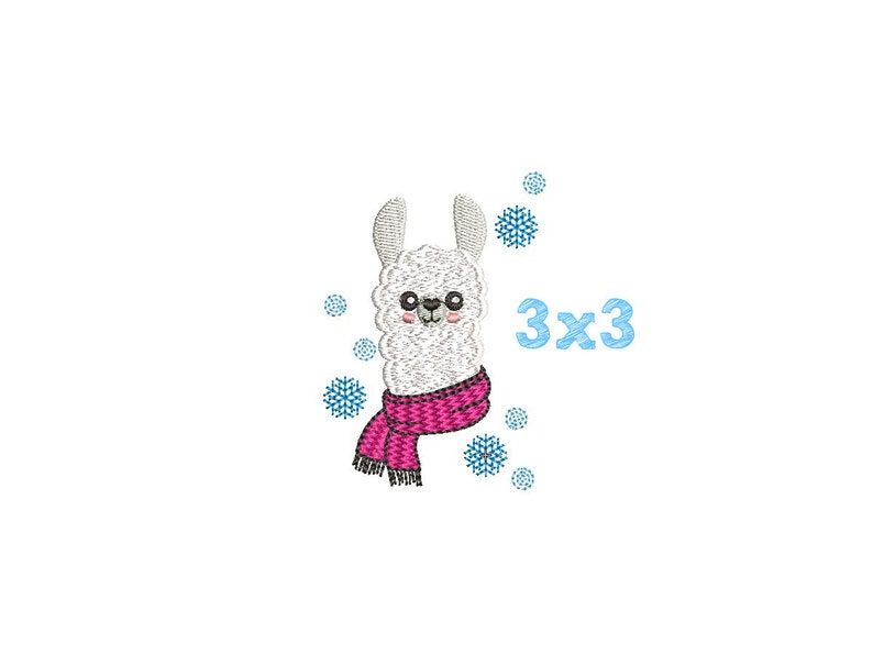 Llama snowflakes machine Embroidery Design animal 3x3 Digitized pattern No Prob Llama SALE embroidery download baby Llama Face Alpaca