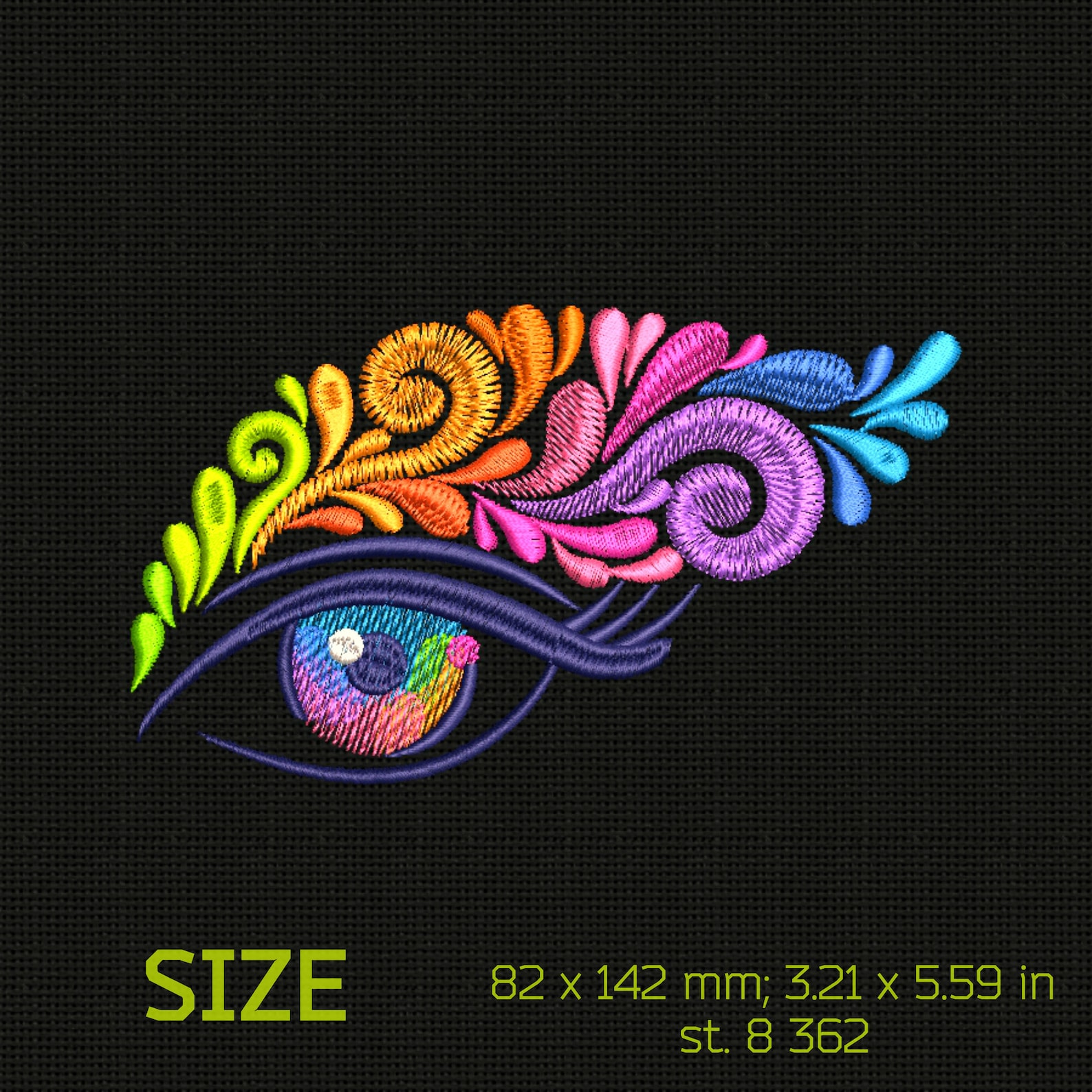 Machine Embroidery Design Eye Beauty Patterns Embroidery Files Etsy