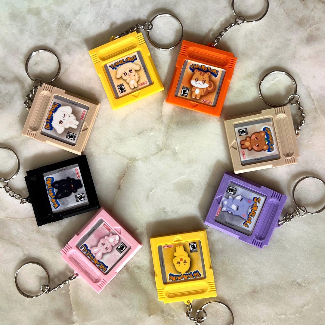 Aniteez Keychains Aniteez Pokémon Gameboy Cartridge Keychain - Etsy