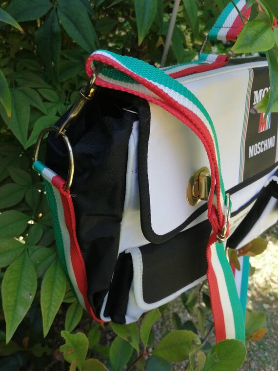 Vintage Moschino messenger bag, Italian flag prin… - image 3