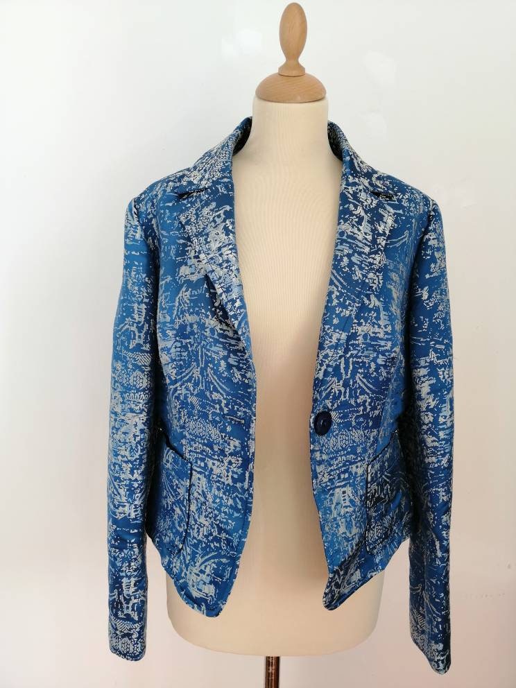 Etro Jacket, Vintage 90s Blazer, Oriental Style Blazer