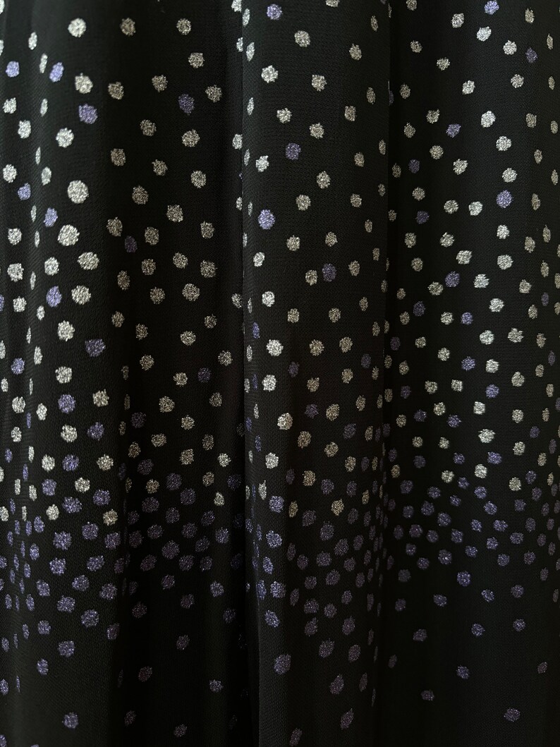 Gianni Versace dress, 90s Versace, vintage Versace dress, polka dot dress, long black dress, glittered, mermaid dress, Versace black dress image 7