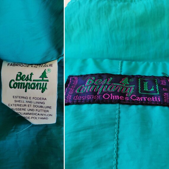 Vintage Best Company Jacket, 80s Aquamarine Jacket, Hood Parka