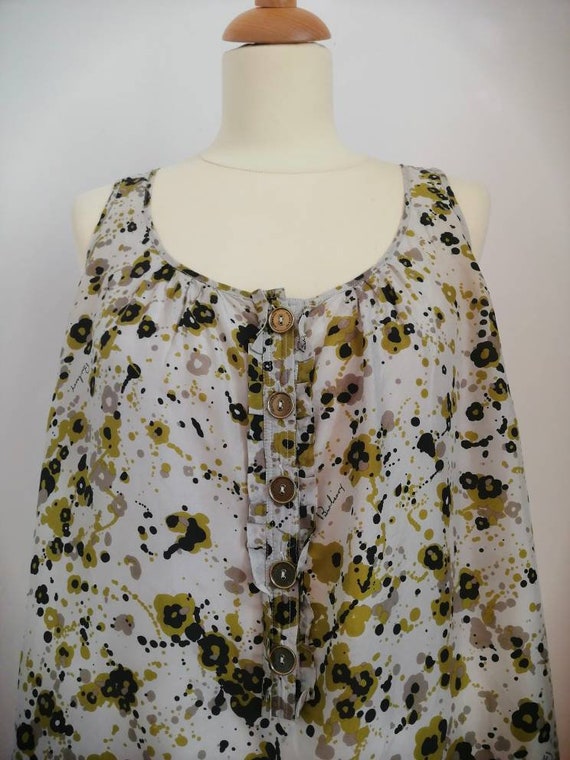 Burberry dress, vintage 90s dress, silk dress, Bu… - image 2