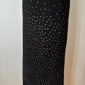 Gianni Versace dress, 90s Versace, vintage Versace dress, polka dot dress, long black dress, glittered, mermaid dress, Versace black dress image 5