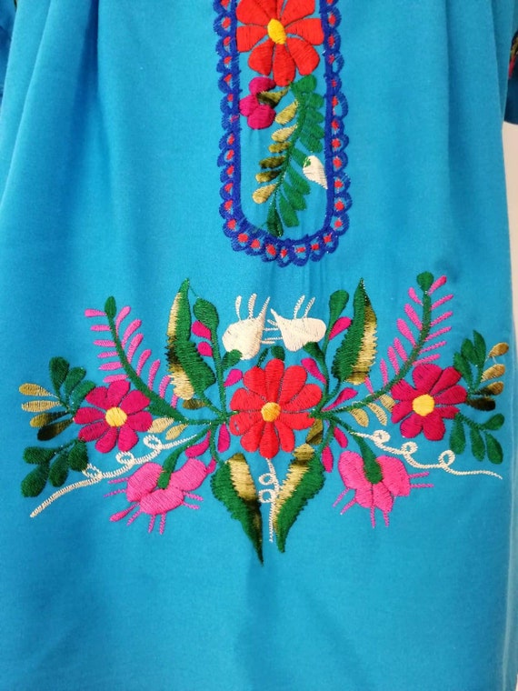 Vintage Oaxacan tunic, 70s tunic cotton, Mexican … - image 10