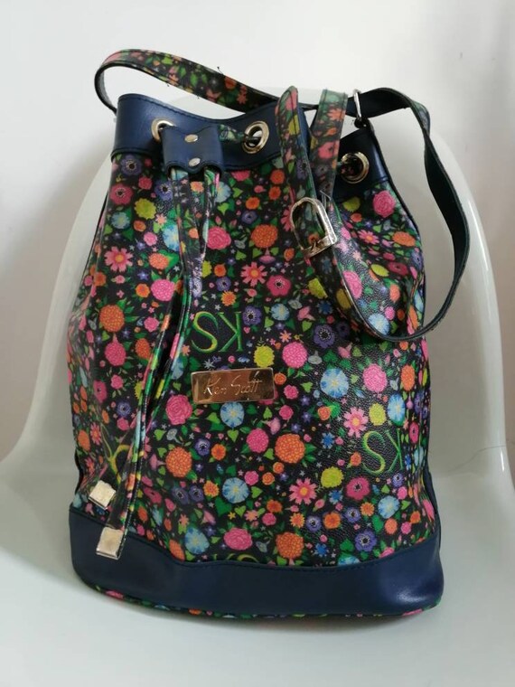 Ken Scott bag, 80s vintage backpack, leather shoul