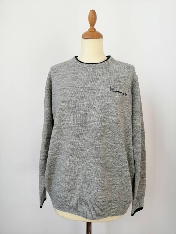 Pierre Cardin jumper, unisex sweater, light grey,… - image 2