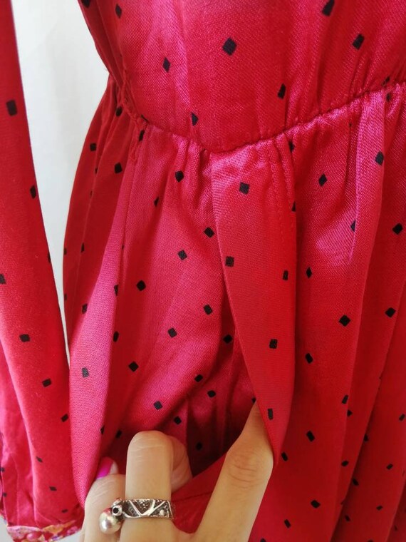 Vintage 70s Fiorucci dress, seventies polka dot d… - image 5