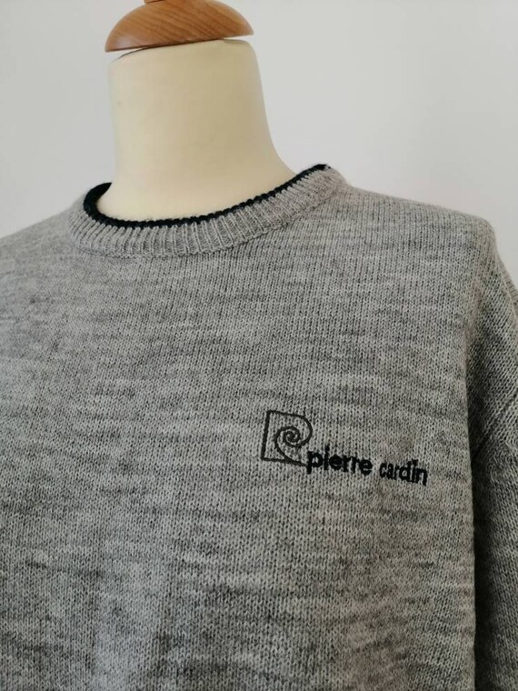 Pierre Cardin jumper, unisex sweater, light grey,… - image 10