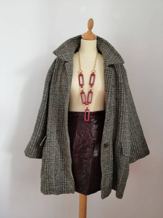 80s skirt, vintage leather skirt, burgundy red ski
