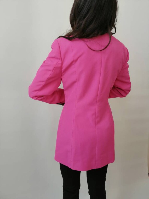 Vintage pink blazer, 80s pink jacket, disco blaze… - image 10