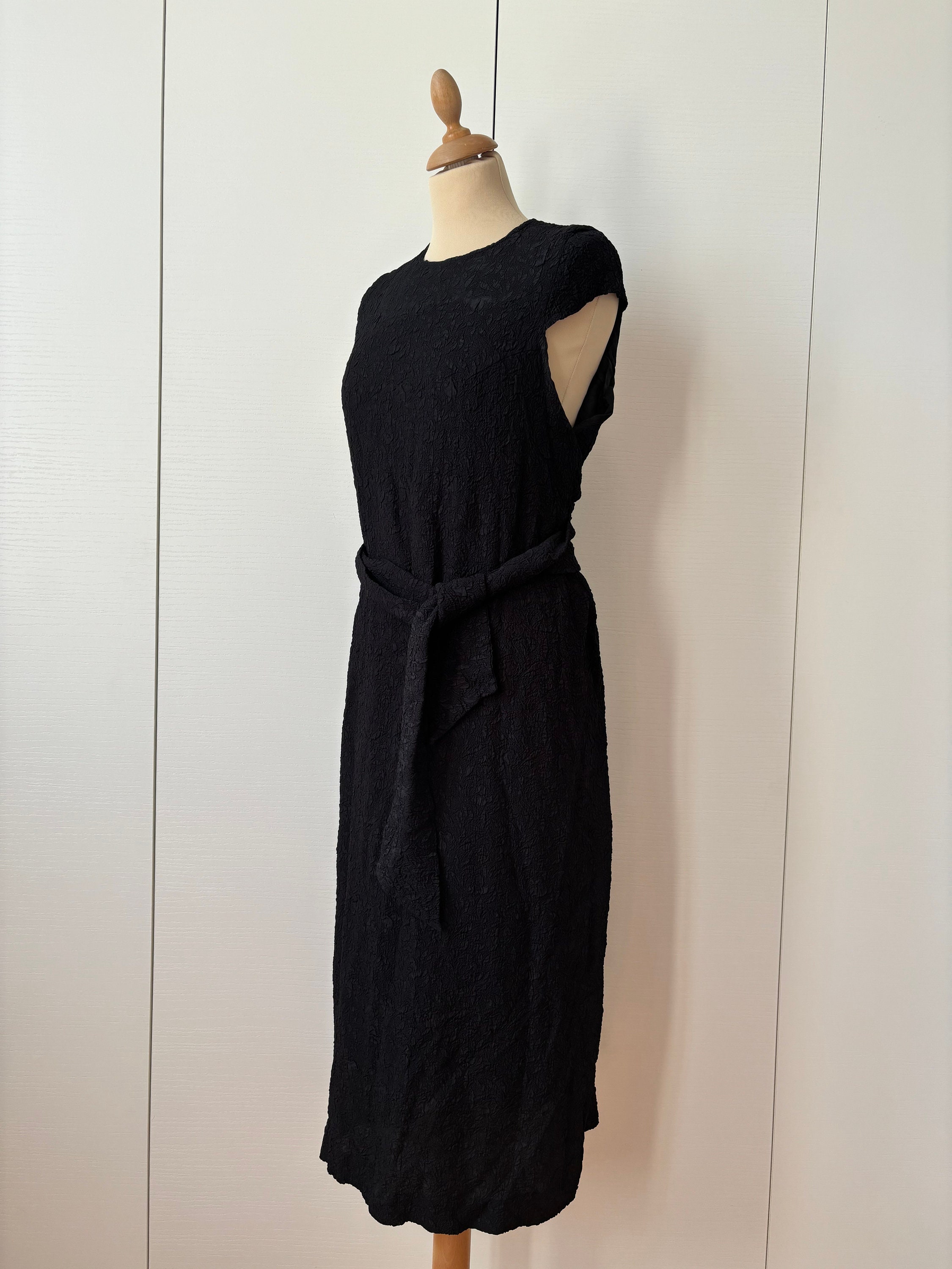 Dries Van Noten Dress, 90s Dries Van Noten, Vintage Black Dress 