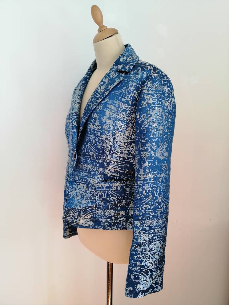 Etro Jacket, Vintage 90s Blazer, Oriental Style Blazer