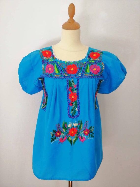Vintage Oaxacan tunic, 70s tunic cotton, Mexican … - image 1