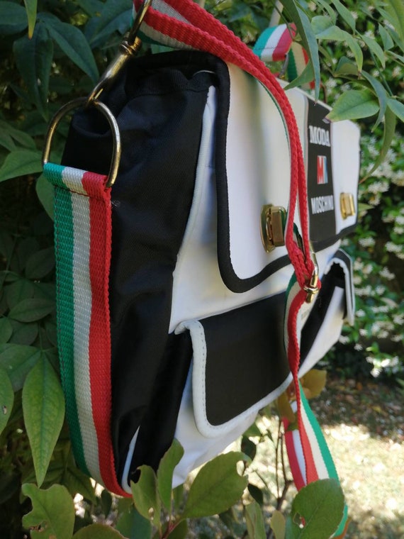 Vintage Moschino messenger bag, Italian flag prin… - image 6