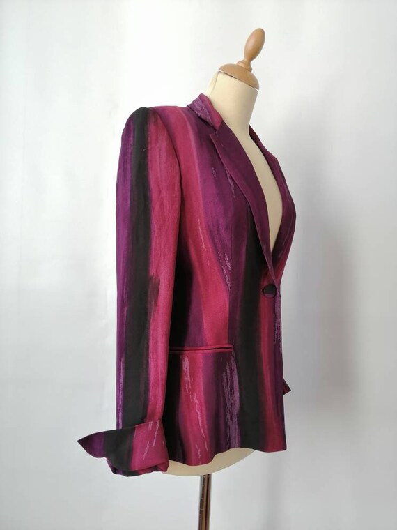 Gianfranco Ferre Blazer, Spring Blazer, 90s Style, Violet and Pink, Striped  Jacket, Size M, Colorful, 90s Ferre, Business Woman Blazer - Etsy