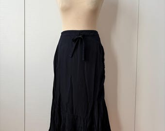 Marithé & François Girbaud skirt, 90s skirt, asymmetrical skirt, grunge, flared skirt, vintage skirt, dark, punk rock skirt, black skirt