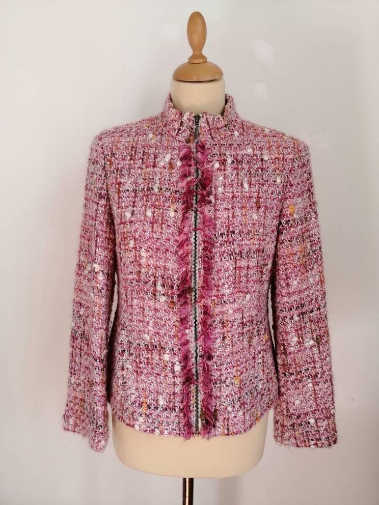 Nazareno Gabrielli Jacket 90s Vintage Blazer Pink Fuchsia