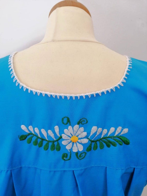Vintage Oaxacan tunic, 70s tunic cotton, Mexican … - image 8