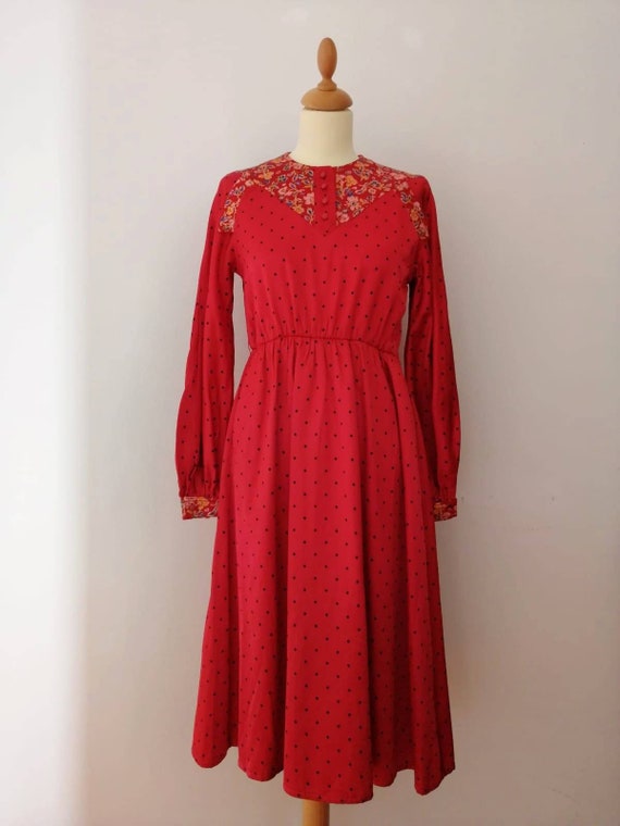 Vintage 70s Fiorucci dress, seventies polka dot d… - image 2