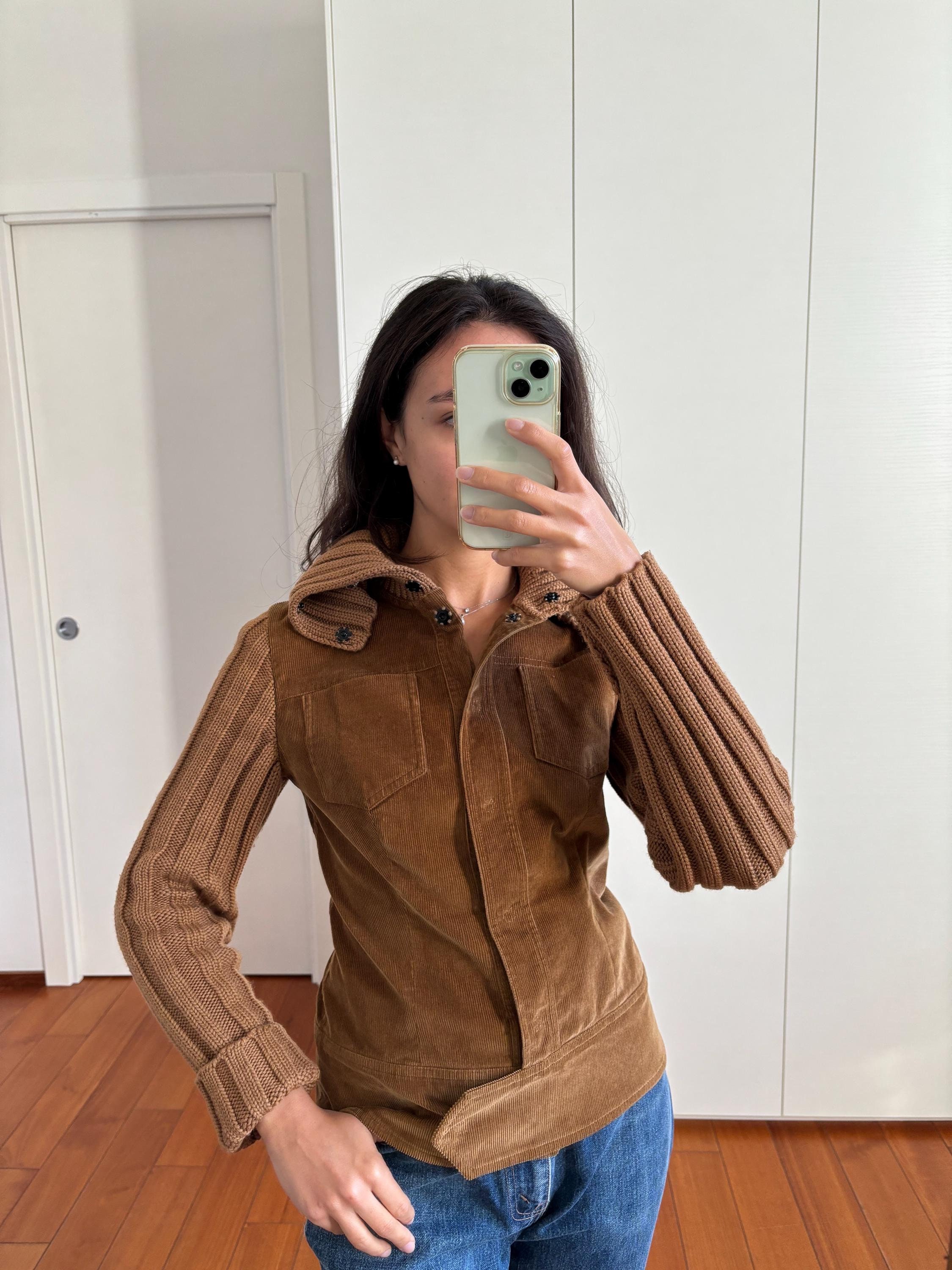 Preloved Dolce & Gabbana Coat, Vintage 90s Jacket, Brown