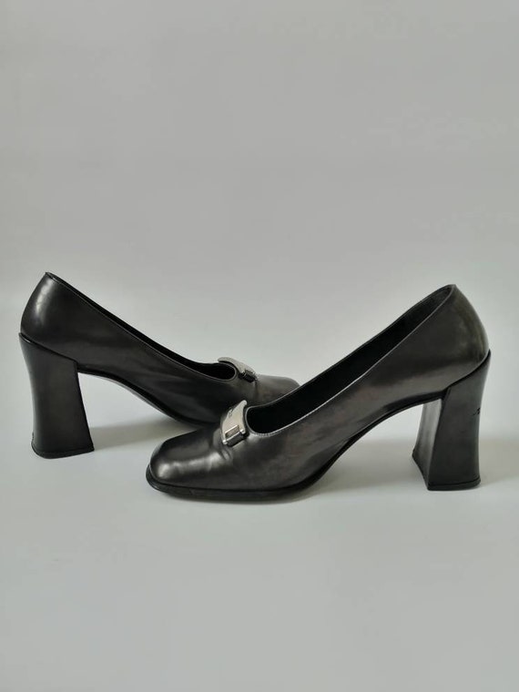 Prada Shoes, 90s High Heel, 90s Prada, Prada Pumps, Black Prada Shoes, 90s High Heel, 90s Prada, Prada Pumps, Black