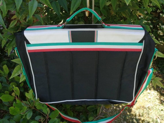 Vintage Moschino messenger bag, Italian flag prin… - image 8