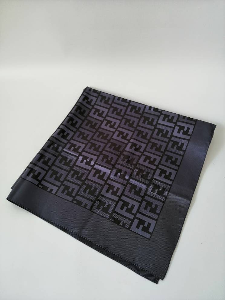 Fendi Scarf, Vintage Fendi Scarf, Pure Silk, Monogram Scarf